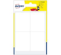 Avery – Étiquettes autocollantes 38×50 mm Blanches FSC multi-usages – Sachet de 28