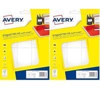 AVERY - Etui de 96 étiquettes autocollantes. Format 97 x 46 mm. (Lot de 2)
