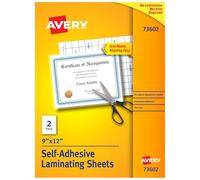 AVERY - Feuilles plastifiées auto-adhésives - Paquet de 2
