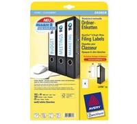 Avery File Folder Labels - Blanc - 192 x 61 mm 100 étiquette(s) (25 feuille(s) x 4 étiquettes pour dossiers Blanc G