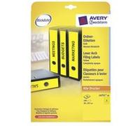 Avery File Folder Labels - Jaune - 38 x 297 mm 100 étiquette(s) (20 feuille(s) x 5 étiquettes pour dossiers G