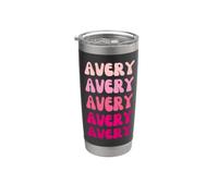 Avery First Name Minimalist Design Gobelet isotherme en acier inoxydable double paroi