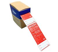 Avery FTSEALR-250 Rouleau de 250 étiquettes scéllage pour livraisons repas | Rouleau de 250 étiquettes scéllage pour livraisons repas, 40 × 95mm, pour la restauration et la traçabilité