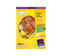 Avery Full Face CD/DVD Label - Blanc - rond 117 mm 200 étiquette(s) (100 feuille(s) x 2) étiquettes pour CD/DVD