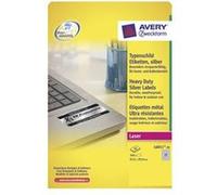 Avery Heavy Duty Laser Labels L6011 - Polyester - argent - 29.6 x 63.5 mm 540 unités (20 feuille(s) x 27) étiquettes G