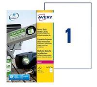 Avery Étiquettes laser Heavy Duty Polyester A4 210×297 mm - 20 unités (G)