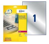 Avery Heavy Duty Laser Labels - Polyester - argent - A4 (210 x 297 mm) 20 unités (20 feuille(s) x 1 étiquettes G