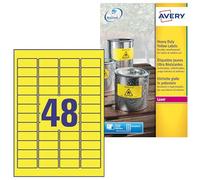 Avery Étiquettes Italie L6 – polyester 45,7×21,2 mm jaune 960 pièces fixation permanente