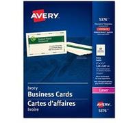 Avery - Ivoire - 51 x 89 mm 250 unités (25 feuille(s) x 10) cartes de visite Ivoire G