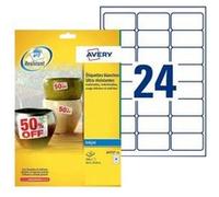 Avery Étiquettes J4773-10 – 240 ultra-résistantes polyester 63,5 x 33,9 mm – Jet d'encre