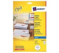 Avery Étiquettes autocollantes J8159-40 blanches 63,5×33,9 mm 960 pièces Impression jet d'encre