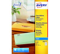 Avery J8560 Etiquettes d'expédition transparentes jet d'encre 63,5 x 38,1 mm - Boîte de 525