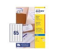 Avery J8651-25 1625 mini étiquettes organisation blanches 38,1 × 21,2 mm | 1625 étiquettes blanches, jet d'encre, 38,1 × 21,2 mm, pour classement et organisation