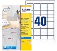 Avery - J8654-25 - 1000 Étiquettes Jet d'Encre - 45.7 x 25.4 mm - Blanc