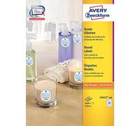 Avery-Zweckform L3415-100 Etiquette universelles Ø 40 mm papier blanc 2400 pc(s) fixation permanente imprimante à jet d'encre