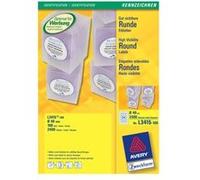Avery L3415 - Blanc - diamètre 40 mm 2400 unités (100 feuille(s) x 24 étiquettes rondes Blanc G