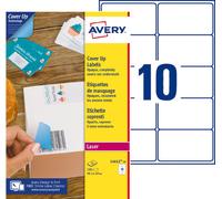 Avery L4612 Etiquettes de masquage permanentes opaques blanches laser 99,1 x 57 mm - Boîte de 250