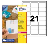 Avery Étiquettes 525 – Blanches personnalisables 63,5×38,1 mm – Laser et Jet d’encre