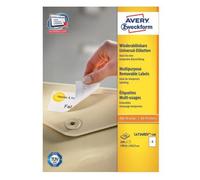 Avery L4734rev-100 Étiquette Auto-Collante Rectangle Aux Angles Arrondis Amovible Blanc 200 Pièce(S)