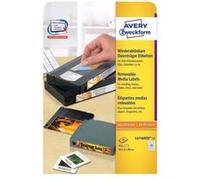 Avery L4746REV - Adhésif amovible - blanc - 20 x 147.3 mm 325 unités (25 feuille(s) x 13) étiquettes pour cassettes vidéo