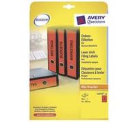 Avery L4752 - Rouge - 61 x 297 mm 60 unités (20 feuille(s) x 3) étiquettes pour dossiers G