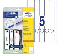 Avery Étiquette pour classeur L4758-10 38 x 297 mm papier blanc fixation permanente 50 pc(s)