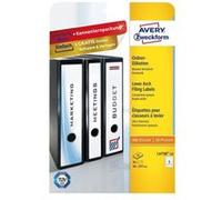 Avery L4758 - Blanc - 38 x 297 mm 125 unités (25 feuille(s) x 5) étiquettes pour dossiers Blanc G