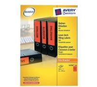 Avery L4766 - Rouge - 61 x 192 mm 400 unités (100 feuille(s) x 4) étiquettes pour dossiers G