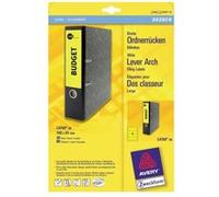 Avery L4769 - Jaune - 61 x 192 mm 80 unités (20 feuille(s) x 4) étiquettes pour dossiers G
