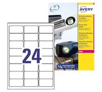 Avery L4773-100 Etiquettes autocollantes (Blanc, rectangle arrondi, 63,5 x 33,9 mm, A4, polyester, mat)