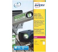 AVERY - 20 Étiquettes Ultra-Resistantes Personnalisables Polyester - Format 210 x 297 mm - Impression Laser