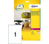 AVERY - 240 Étiquettes Ultra-Resistantes Personnalisables Polyester - Format 99,1 x 42,3 mm - Impression Laser