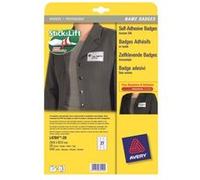 Avery L4784 - Soie - blanc - 29.6 x 63.5 mm 540 unités (20 feuille(s) x 27) étiquettes pour badges Blanc G