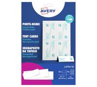 Avery L4794-10 40 porte-noms imprimables, 120 × 45 mm | 40 chevalets imprimables 120 × 45mm,