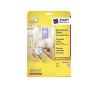 Avery L6019REV - Adhésif amovible - blanc - diamètre 10 mm 7875 unités (25 feuille(s) x 315) étiquettes