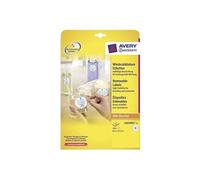 Avery L6024REV - Adhésif amovible - blanc - 42,3 x 63,5 mm (oval) 450 unités (25 feuille(s) x 18) étiquettes