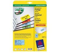 Avery L6032 - Adhésif amovible - bleu - 63.5 x 33.9 mm 480 étiquette(s) (20 feuille(s) x 24) étiquettes G