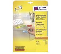 Avery L6037 - Jaune - 10 x 25.4 mm 3780 unités (20 feuille(s) x 189 étiquettes G