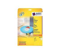 Avery - ( L6043-25) - 50 Étiquettes Adhésive Pour Cd De 117 Mm