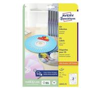 Avery L6043-25 Étiquette autocollante Ronde Durable Blanc 50 pcs