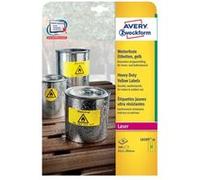 Avery L6105-20 - Polyester - jaune - 29.6 x 63.5 mm 540 étiquette(s) (20 feuille(s) x 27 étiquettes G