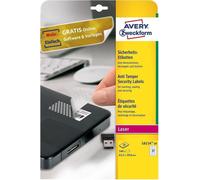 Avery L6114-20 Étiquette auto-adhésive Rectangle arrondi Durable Blanc 540 pcs