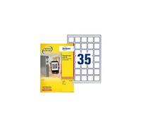Avery L7120 - Papier - adhésif permanent - blanc - 35 x 35 mm 875 étiquette(s) (25 feuille(s) x 35 étiquettes