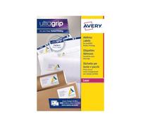 Avery (L7160) Étiquettes autocollantes pour adresse postale (Amazon FBA), imprimantes laser, 21 étiquettes par feuille A4, 210 étiquettes, UltraGrip