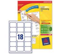 Avery L7161-40 Lot de 720 étiquettes d'adresse sans bourrage 18 étiquettes par feuille Blanc 63,5 x 46,6 mm