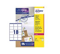 Avery QuickPEEL Addressing Labels - Adhésif permanent - blanc - 63.5 x 46.6 mm 9000 étiquette(s) (500 feuille(s) x 18) étiquettes