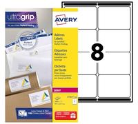 Avery L7165-250 2000 étiquettes expédition blanches 99,1 × 67,7 mm Laser | 2000 étiquettes blanches, Laser, 99,1 × 67,7 mm, pour classement et organisation