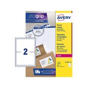 Avery L7168 Self Adhesive Parcel Shipping Labels, Laser Printers, 2 Labels Per A