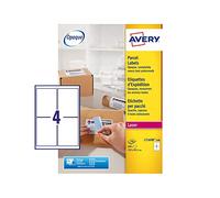 Avery L7169B-100 400 étiquettes expédition blanches OPAQUES 99,1 × 139 mm | 400 étiquettes OPAQUES, Laser, 99,1 × 139 mm, pour classement et organisation