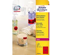 Avery L7263R-25 Etiquettes Rouge